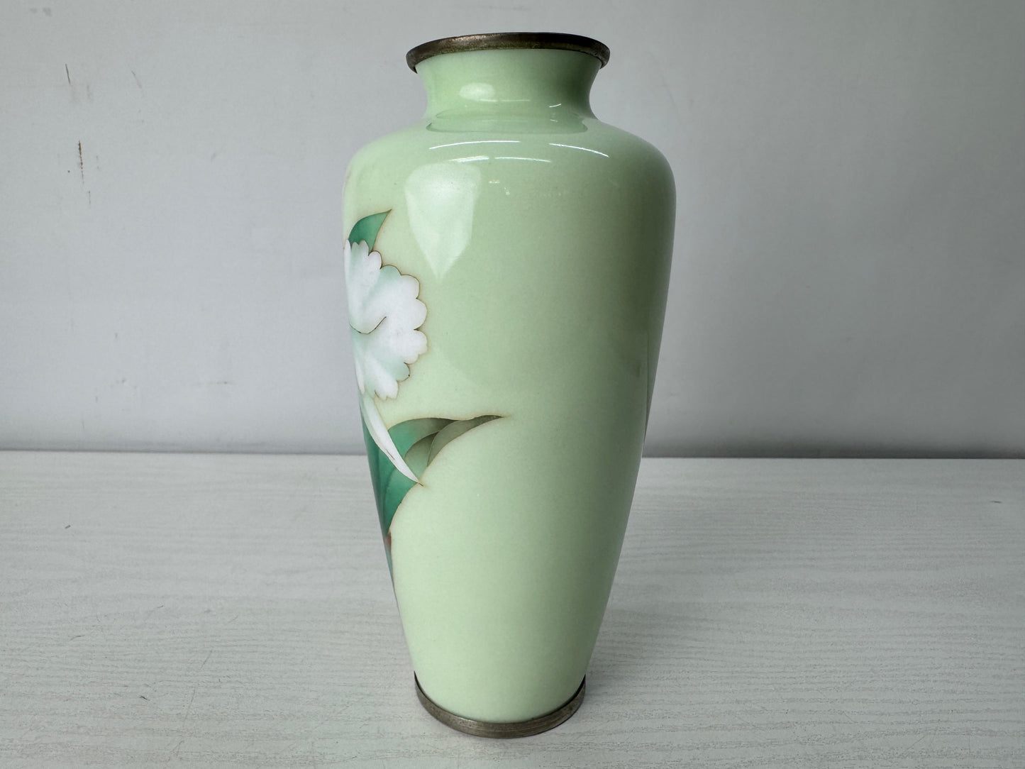 Y10590 FLOWER VASE Cloisonne signed box Japan antique ikebana floral arrangement