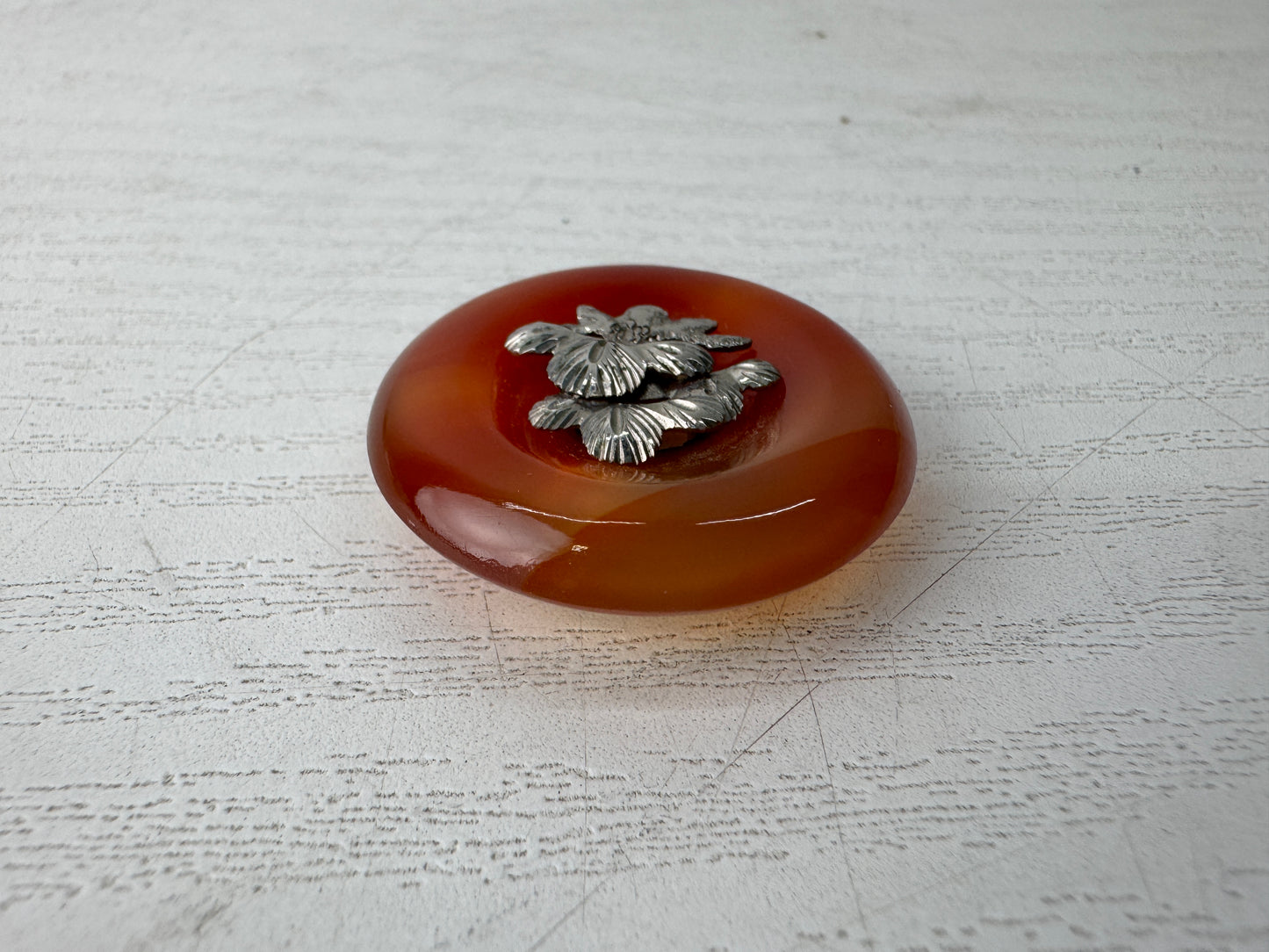 Y10594 OBIDOME Agate Sash clip obi clasp brooch Japan antique kimono accessory