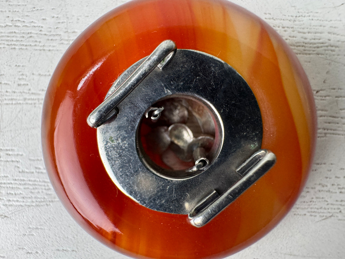 Y10594 OBIDOME Agate Sash clip obi clasp brooch Japan antique kimono accessory