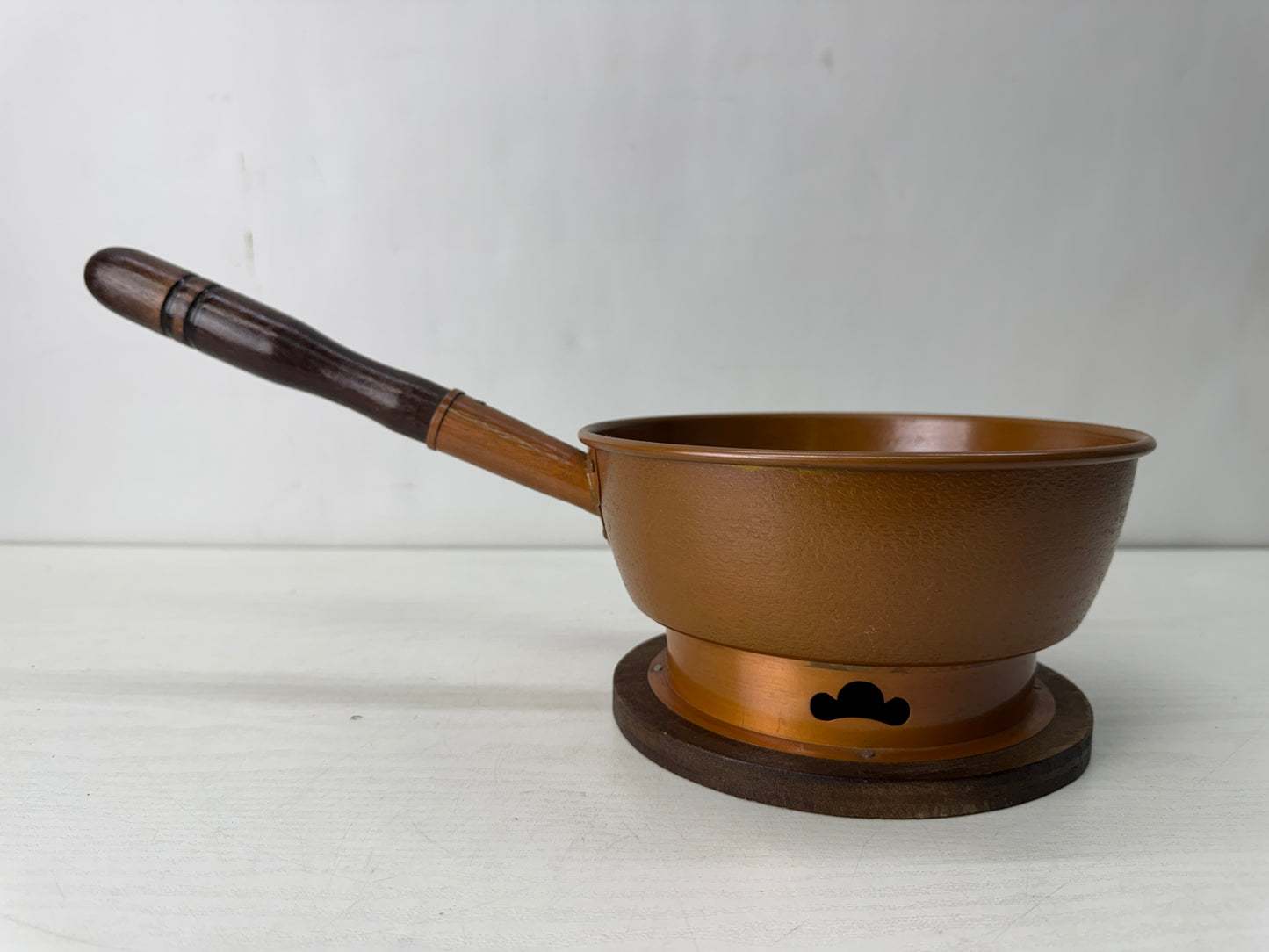 Y10597 DAIJUNO Copper charcoal holder stand handle Japan antique tea ceremony