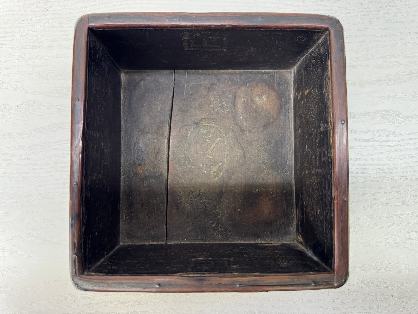 Y10598 BARREL wooden 18 liter tub container box Japan antique folkcraft tools