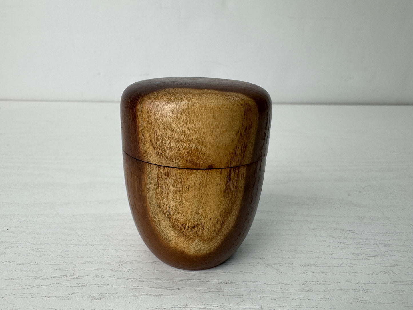 Y10599 TEA CADDY wooden Matcha container case signed Japan antique tea ceremony