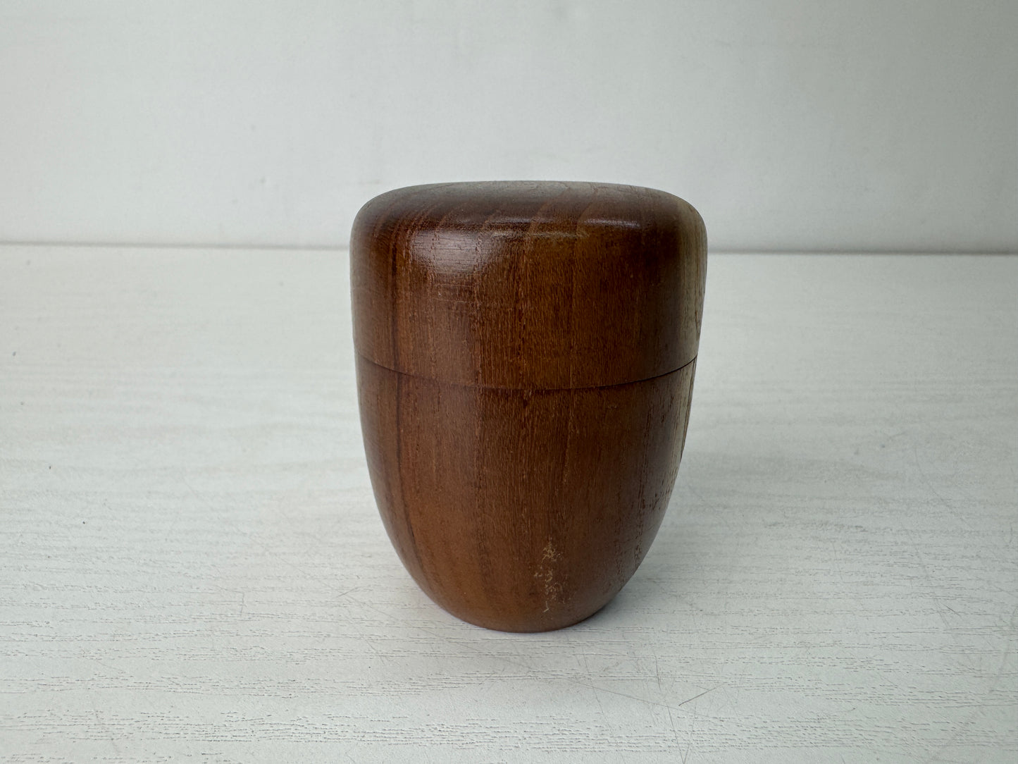 Y10599 TEA CADDY wooden Matcha container case signed Japan antique tea ceremony