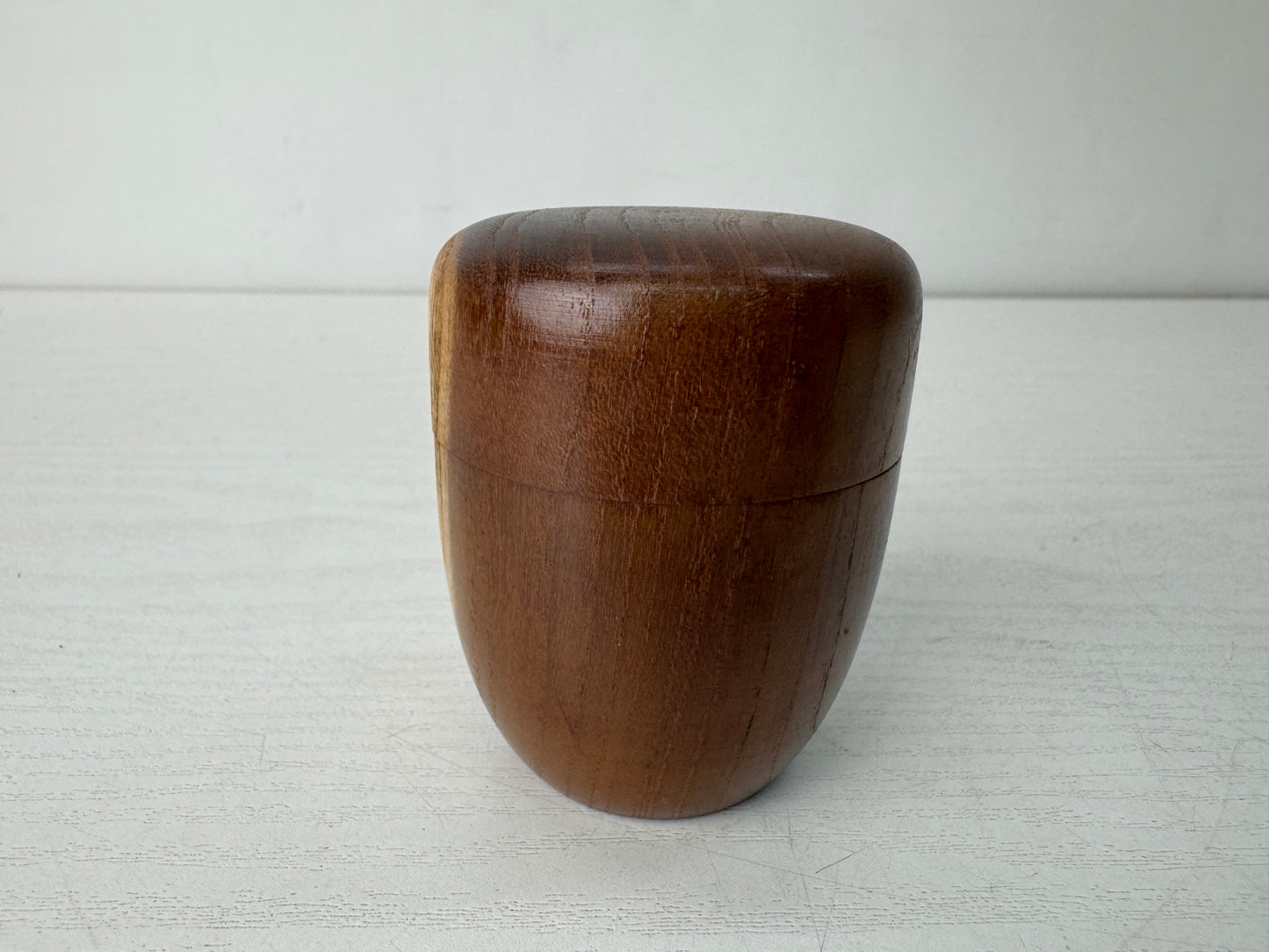 Y10599 TEA CADDY wooden Matcha container case signed Japan antique tea ceremony