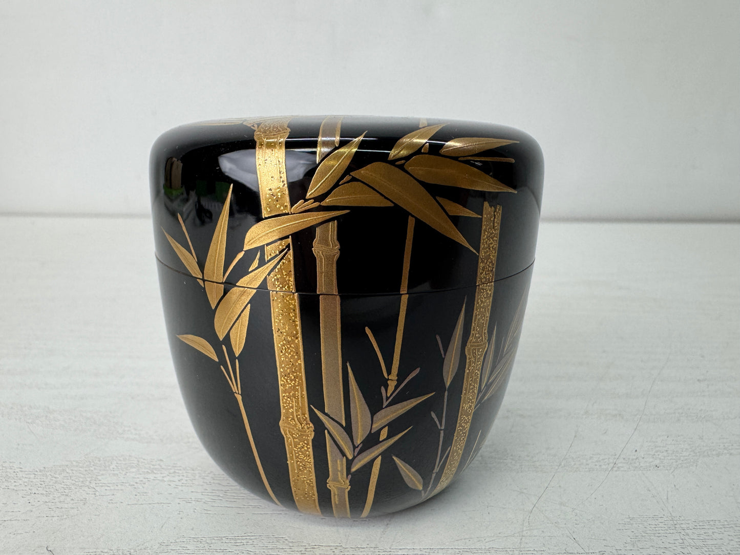 Y10600 TEA CADDY Matcha container case signed box Japan antique tea ceremony