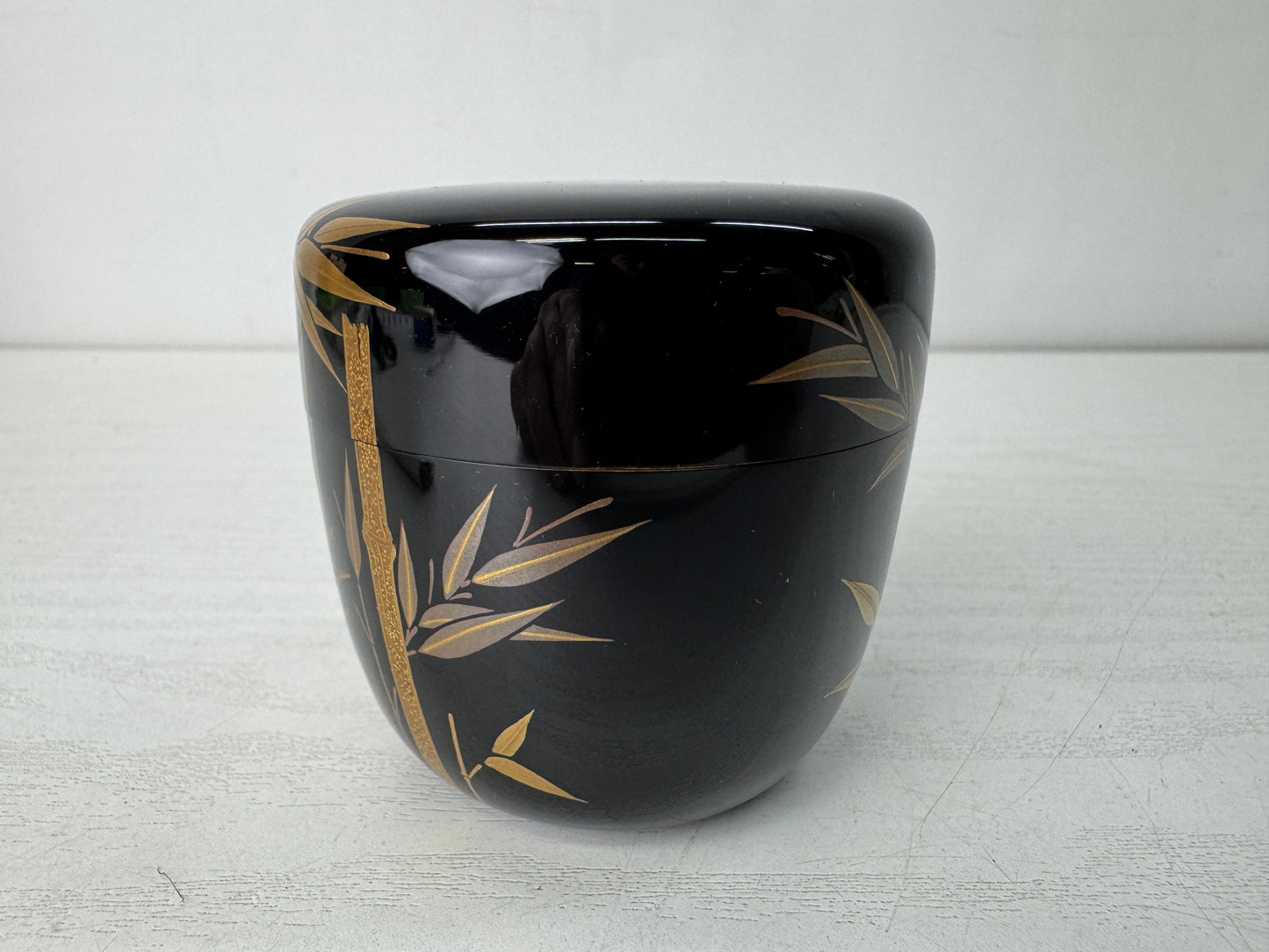 Y10600 TEA CADDY Matcha container case signed box Japan antique tea ceremony