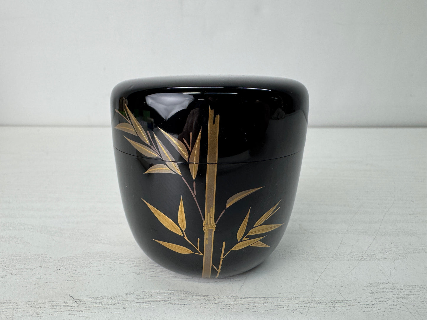 Y10600 TEA CADDY Matcha container case signed box Japan antique tea ceremony