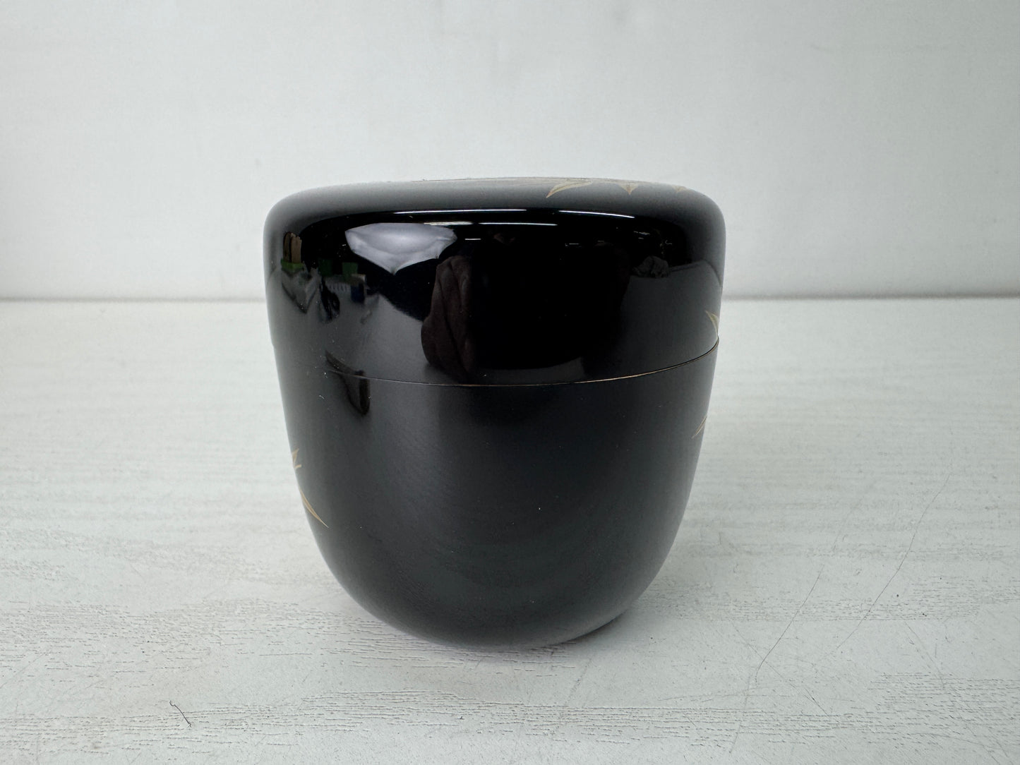 Y10600 TEA CADDY Matcha container case signed box Japan antique tea ceremony