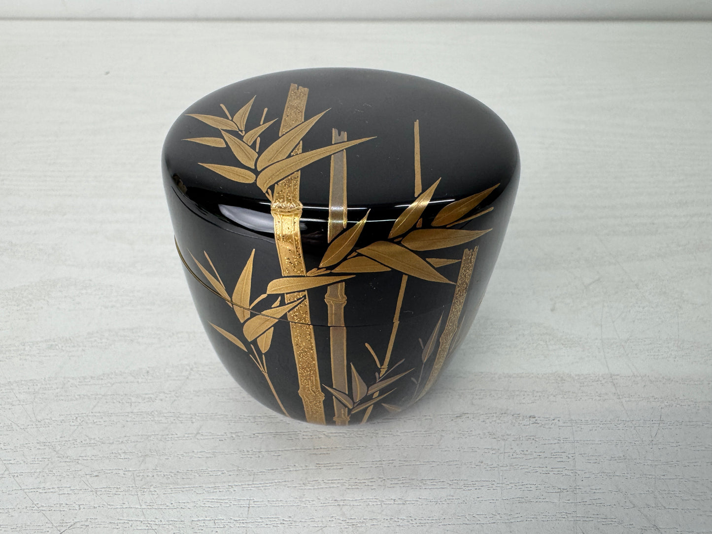 Y10600 TEA CADDY Matcha container case signed box Japan antique tea ceremony