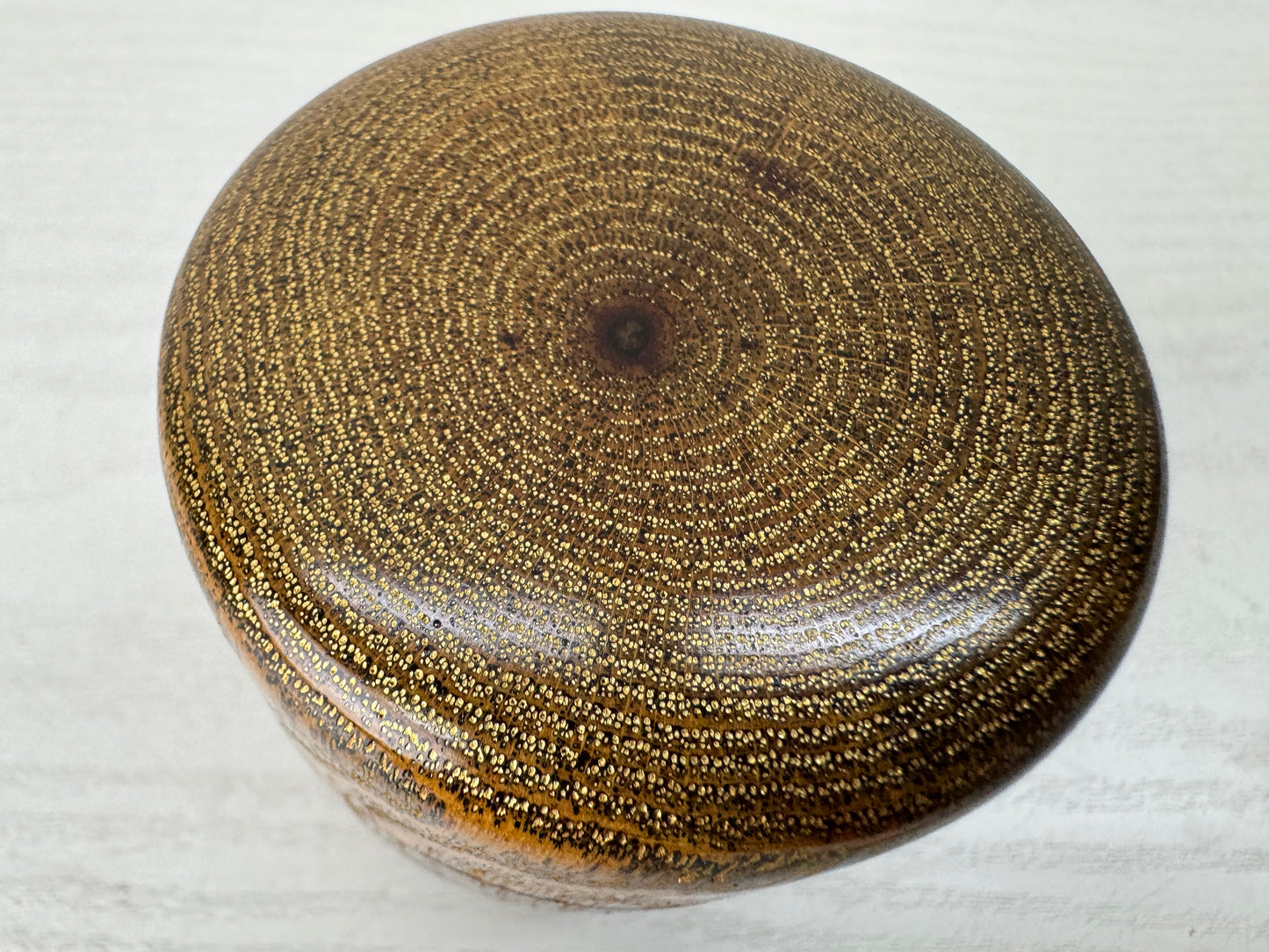 Y10601 TEA CADDY wooden long Matcha case signed box Japan antique tea ceremony