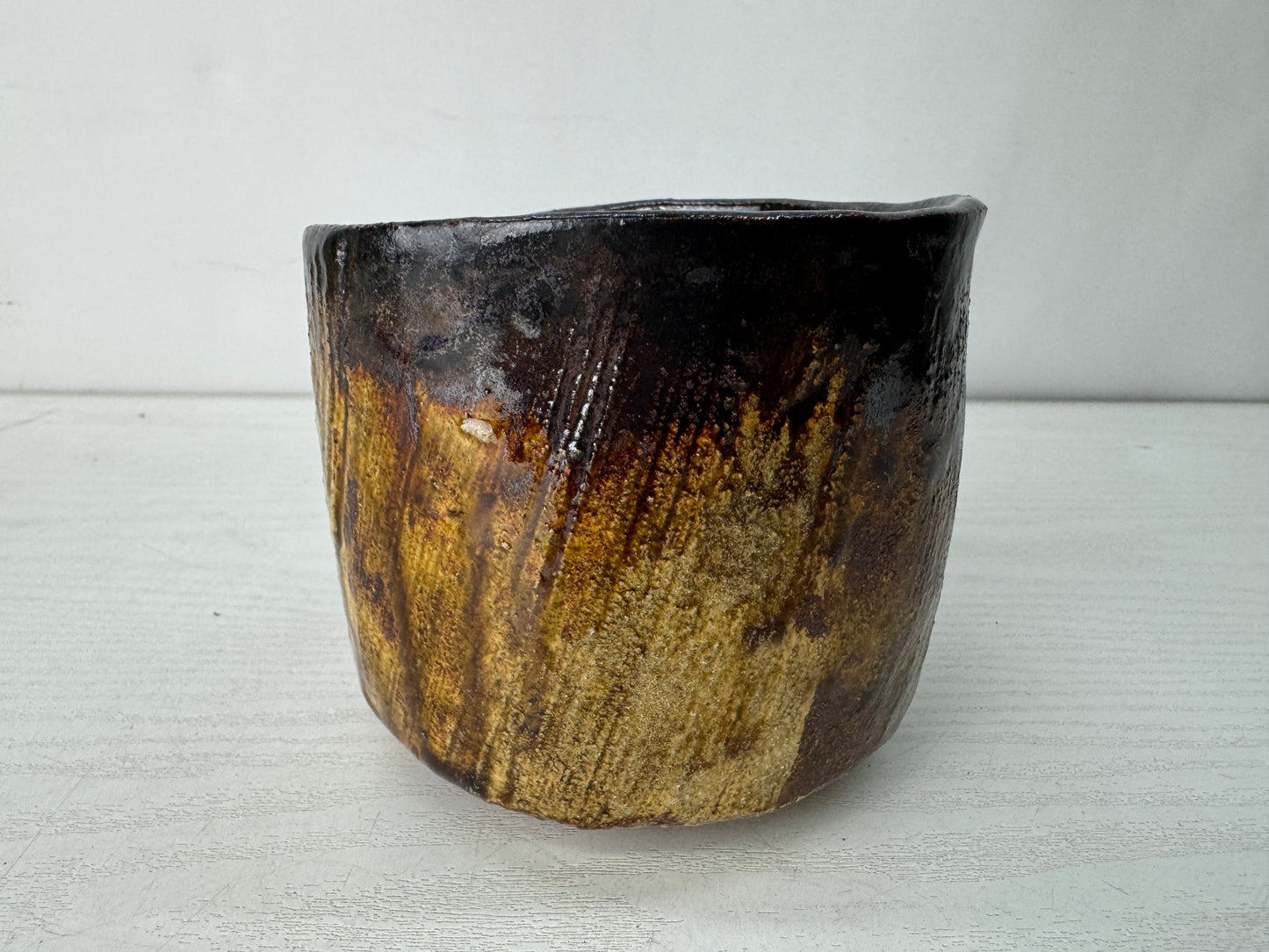 Y10604 CHAWAN Seto-ware Koseto bowl signed box Japan antique tea ceremony cup