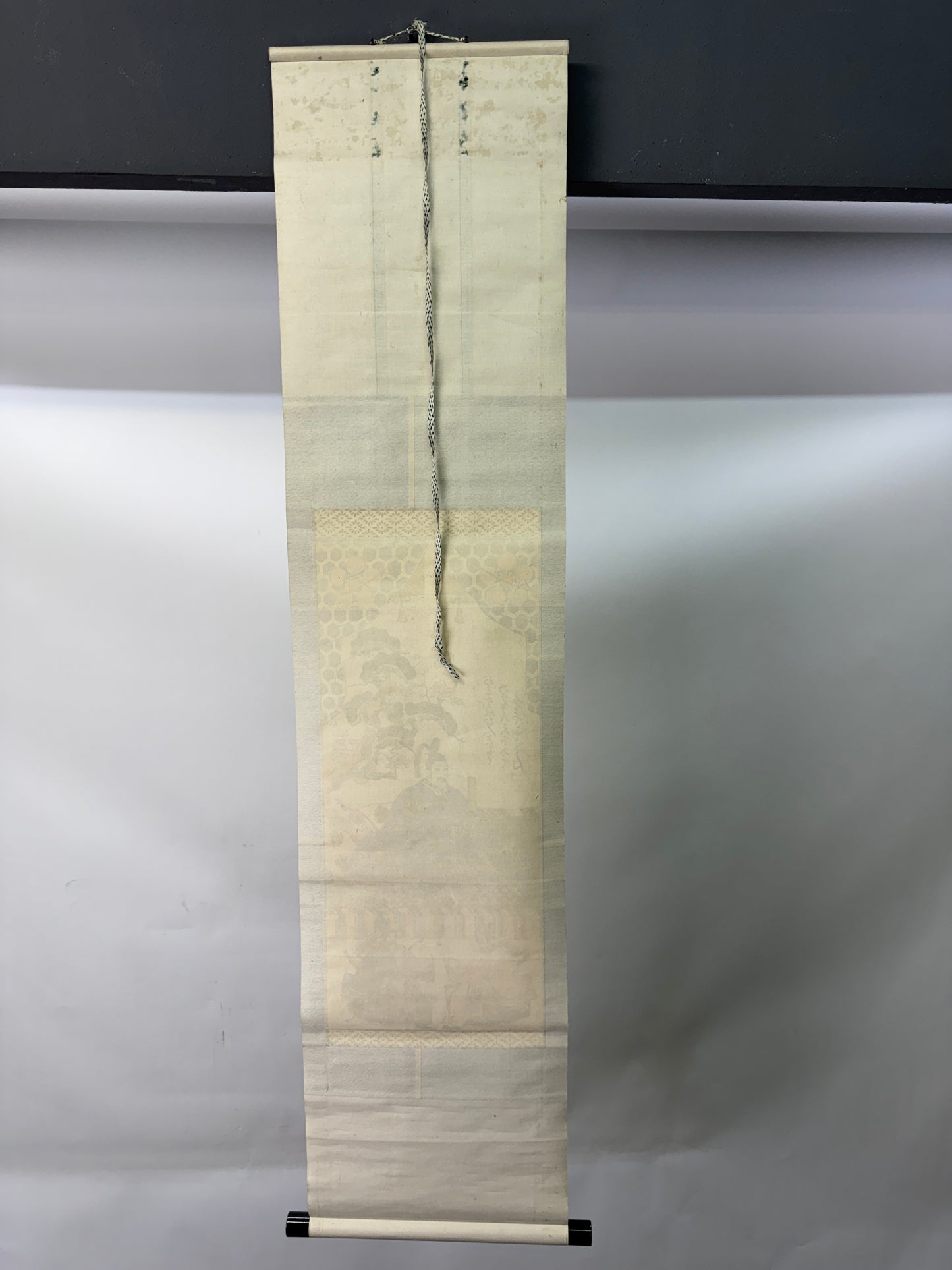 Y10610 KAKEJIKU Hanging scroll Tenjin woodblock print Ukiyoe Japan antique