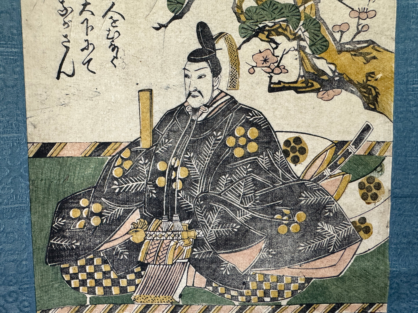 Y10610 KAKEJIKU Hanging scroll Tenjin woodblock print Ukiyoe Japan antique