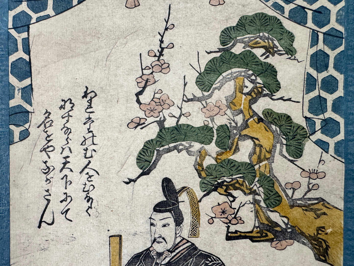 Y10610 KAKEJIKU Hanging scroll Tenjin woodblock print Ukiyoe Japan antique