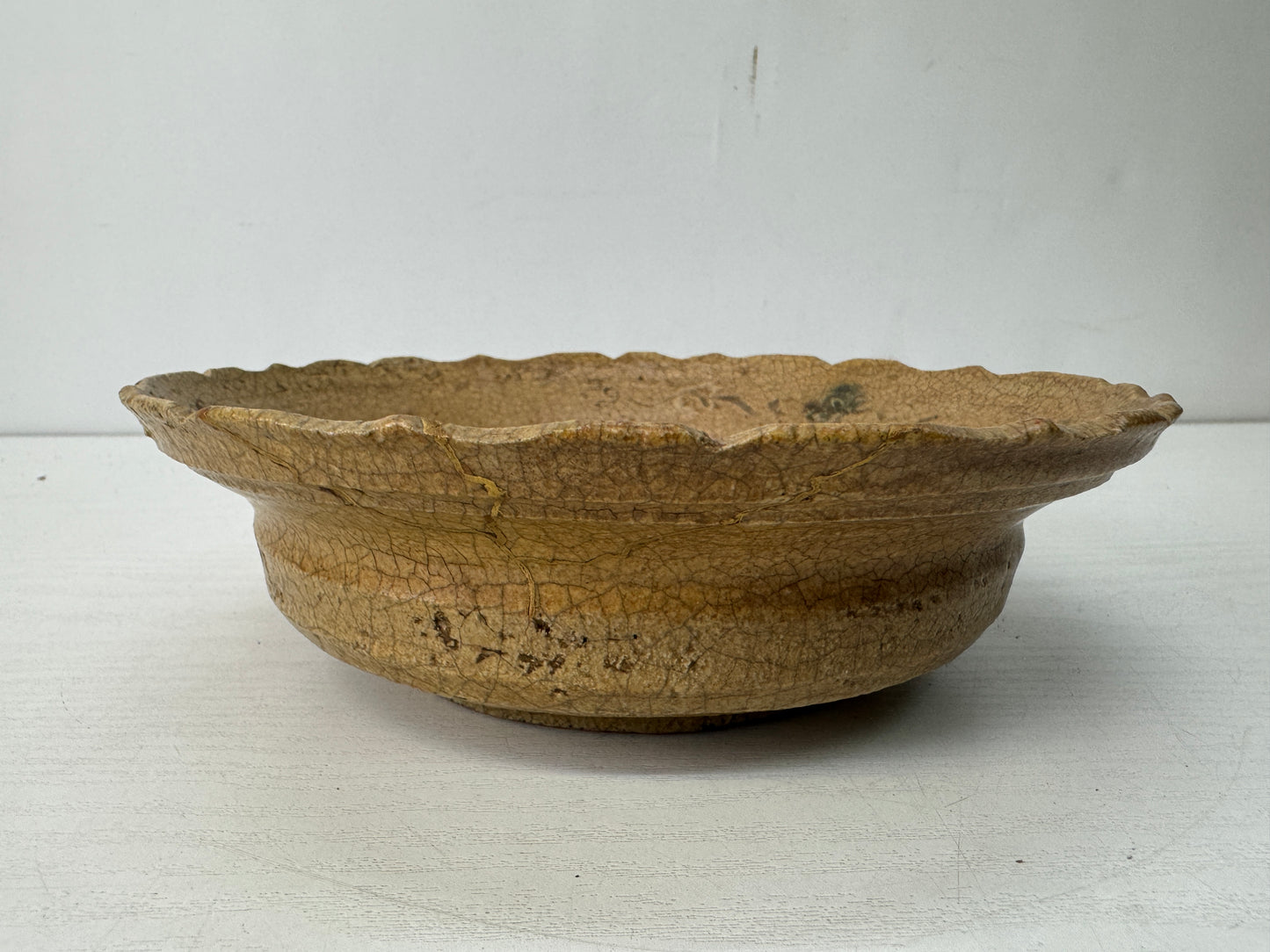 Y10617 CHAWAN Kiseto-ware bowl Radish kintsugi box Japan antique tableware basin