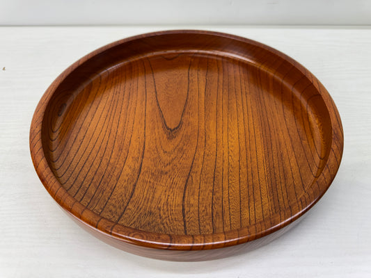 Y10619 TRAY zelkova wood Obon Ozen Japan antique kitchen serving platter salver