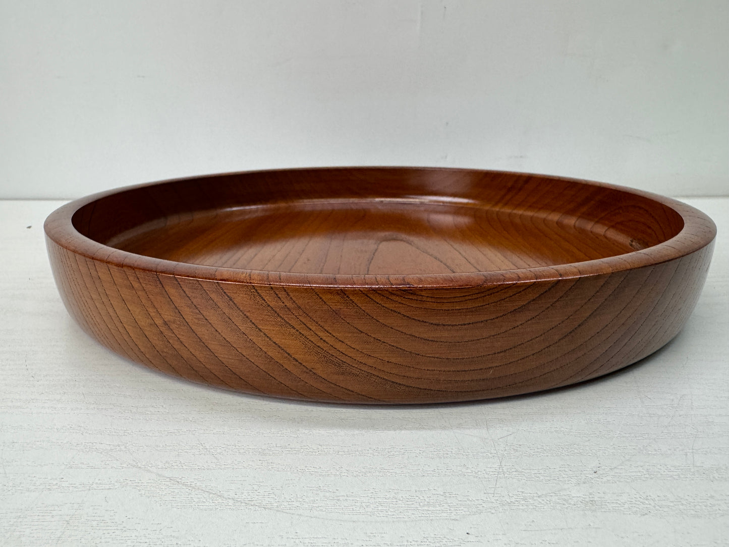 Y10619 TRAY zelkova wood Obon Ozen Japan antique kitchen serving platter salver