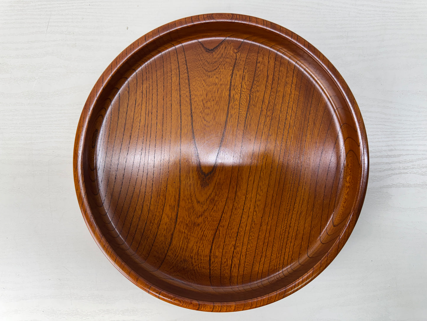 Y10619 TRAY zelkova wood Obon Ozen Japan antique kitchen serving platter salver