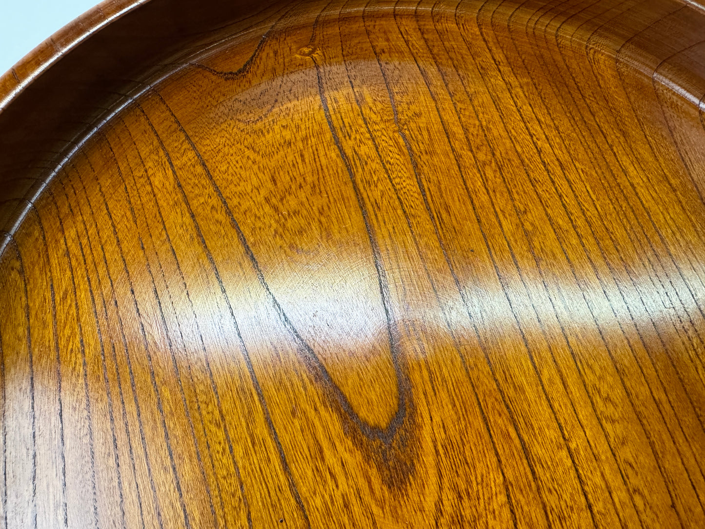 Y10619 TRAY zelkova wood Obon Ozen Japan antique kitchen serving platter salver