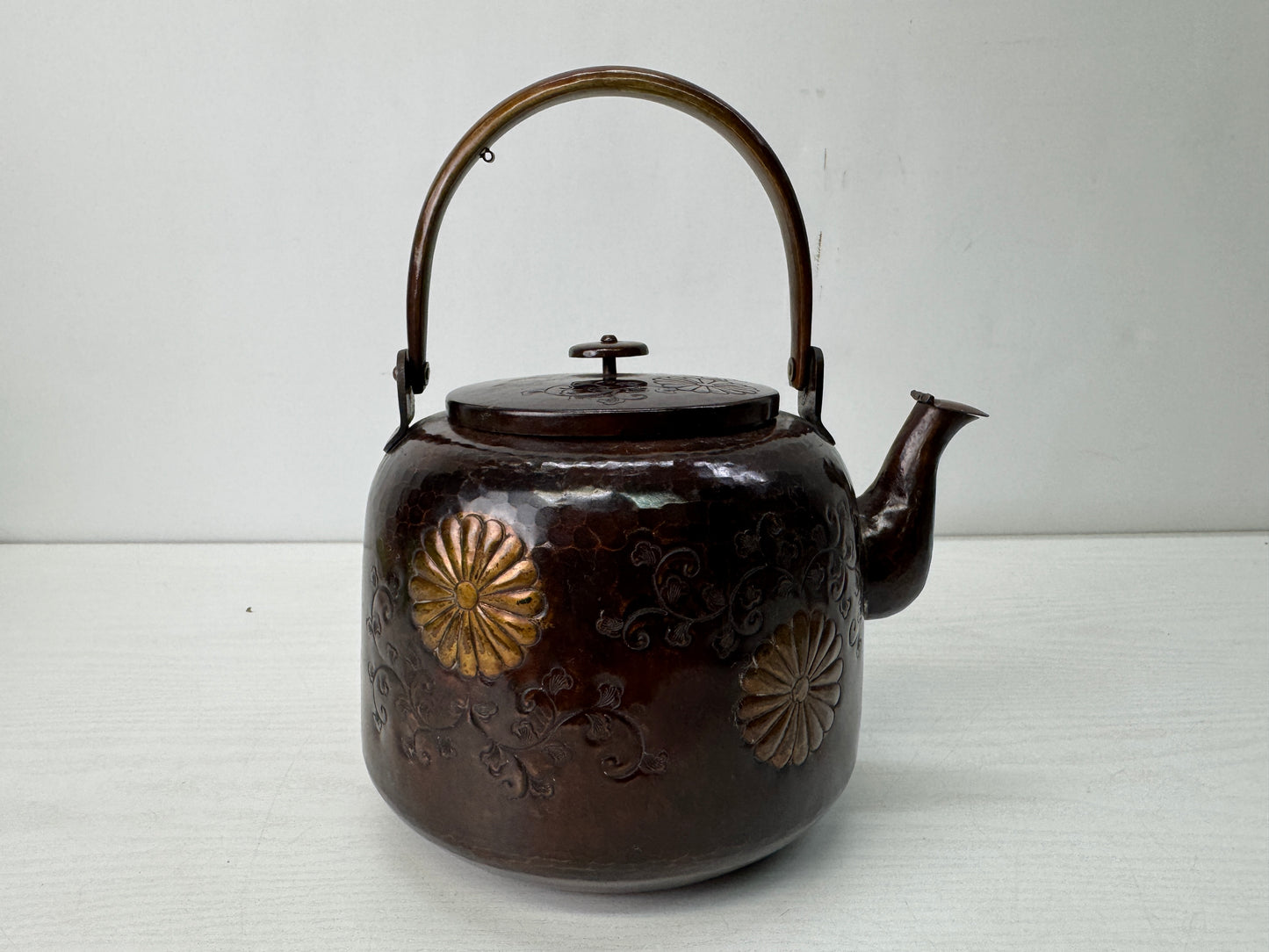 Y10621 KETTLE Copper tea pot teapot Japan antique tea ceremony kitchen cooking