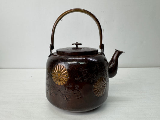 Y10621 KETTLE Copper tea pot teapot Japan antique tea ceremony kitchen cooking