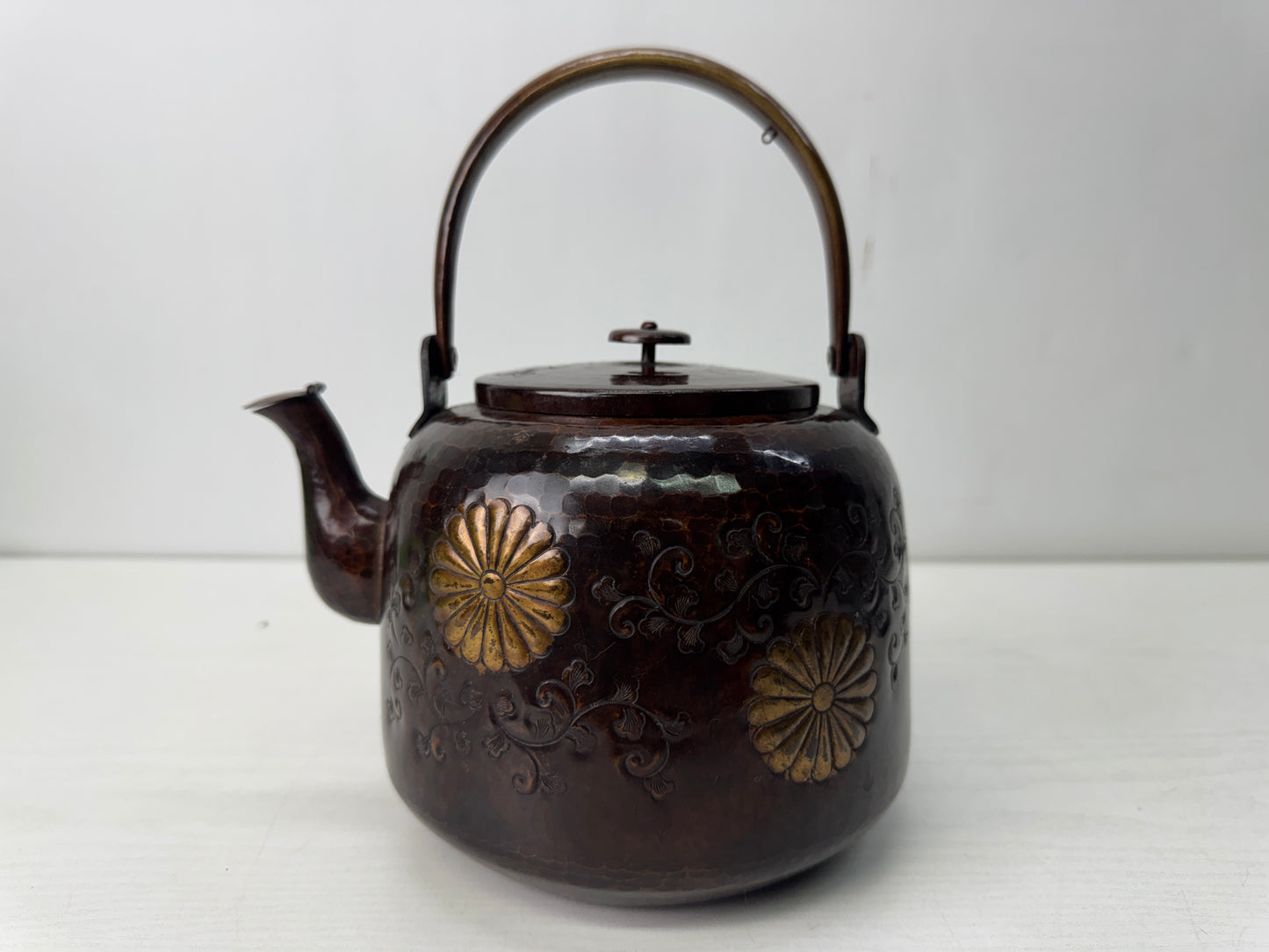 Y10621 KETTLE Copper tea pot teapot Japan antique tea ceremony kitchen cooking