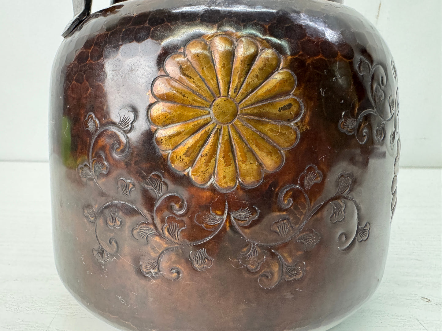 Y10621 KETTLE Copper tea pot teapot Japan antique tea ceremony kitchen cooking