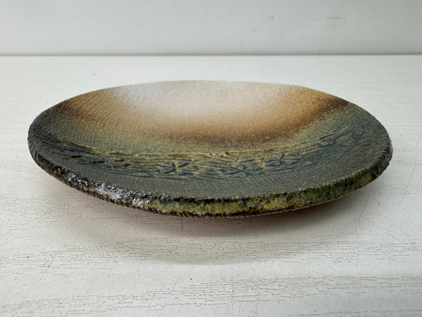 Y10625 DISH Seto-ware serving plate signed box Japan antique tableware kitchen