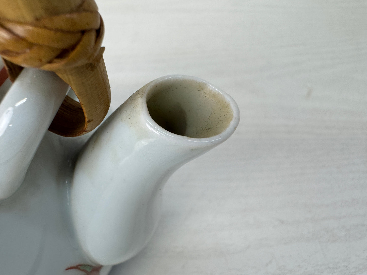 Y10627 KYUSU Shibukusa-ware teapot signed color picture Japan antique Sentcha