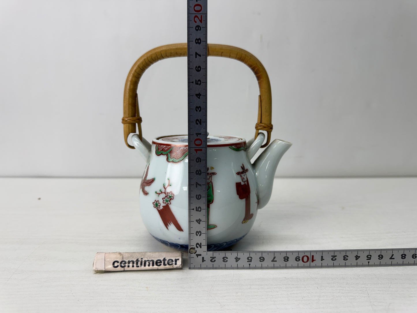 Y10627 KYUSU Shibukusa-ware teapot signed color picture Japan antique Sentcha