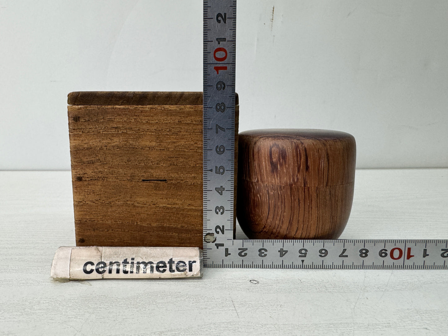 Y10628 TEA CADDY wooden Matcha container signed box Japan antique tea ceremony