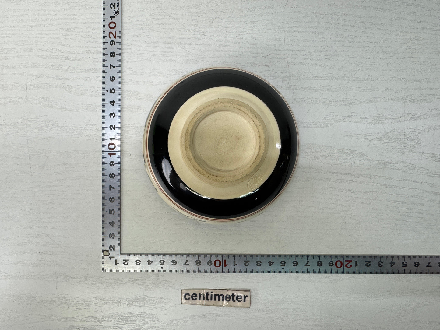 Y10631 CHAWAN Kyo-ware bowl signed Japan antique tea ceremony pottery cup vessel