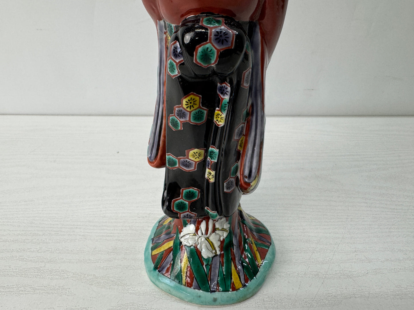 Y10637 STATUE Imari-ware Drum Kimono beauty figurine Japan antique figure decor