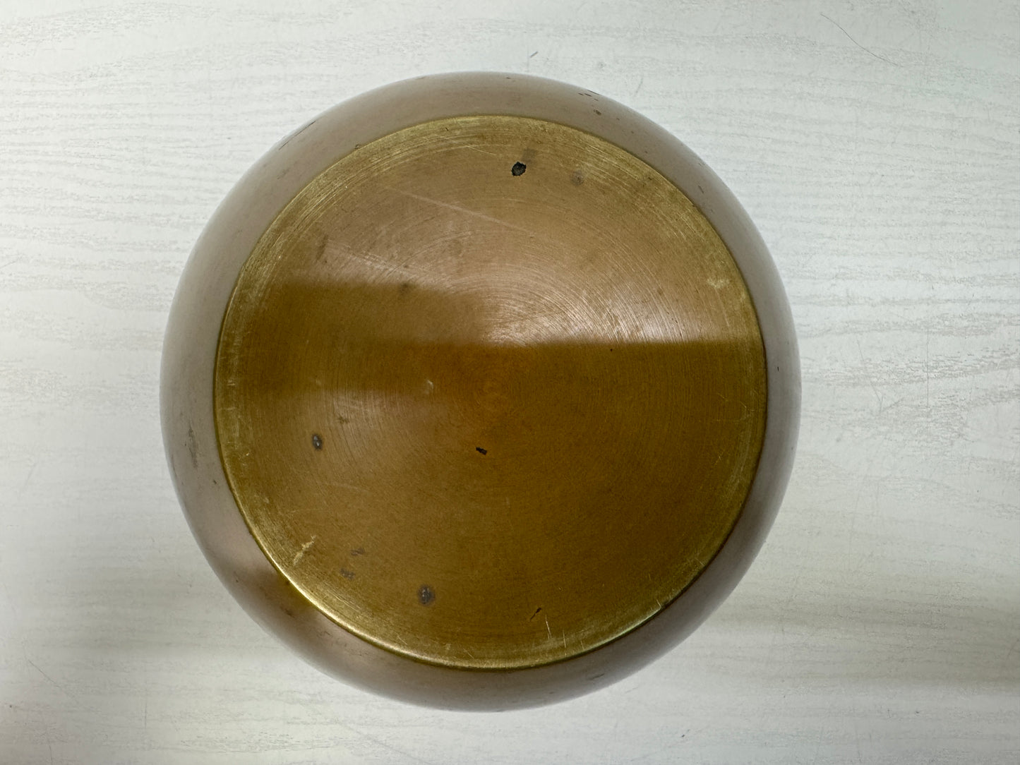 Y10645 KENSUI Copper water pot jar container Japan antique Tea ceremony utensils