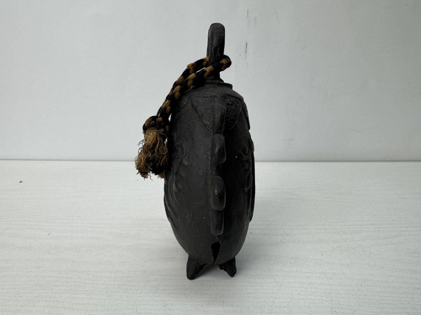 Y10646 Buddhist Altar Copper Hanging Bell Sanskrit characters Japan antique