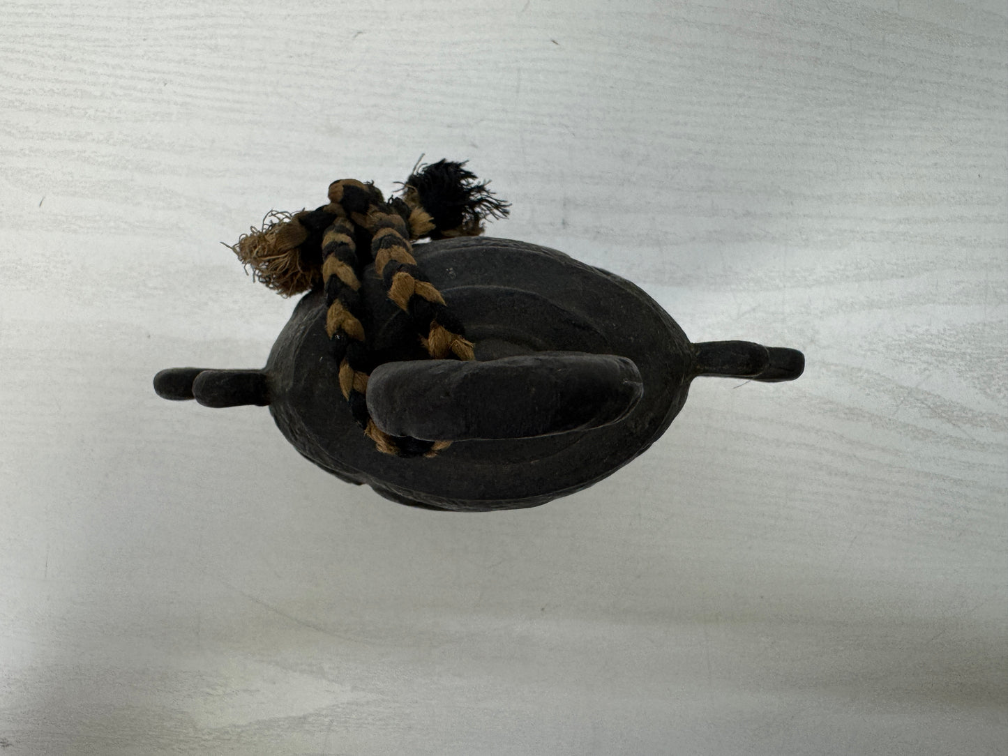 Y10646 Buddhist Altar Copper Hanging Bell Sanskrit characters Japan antique