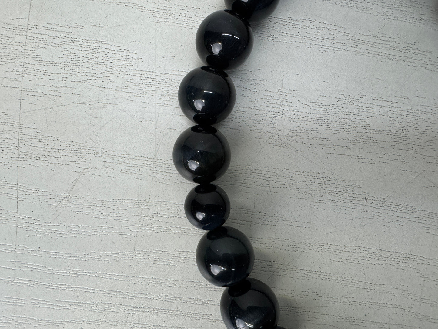 Y10649 JUZU Blue Tiger's eye box Japan antique Buddhist Prayer Beads rosary