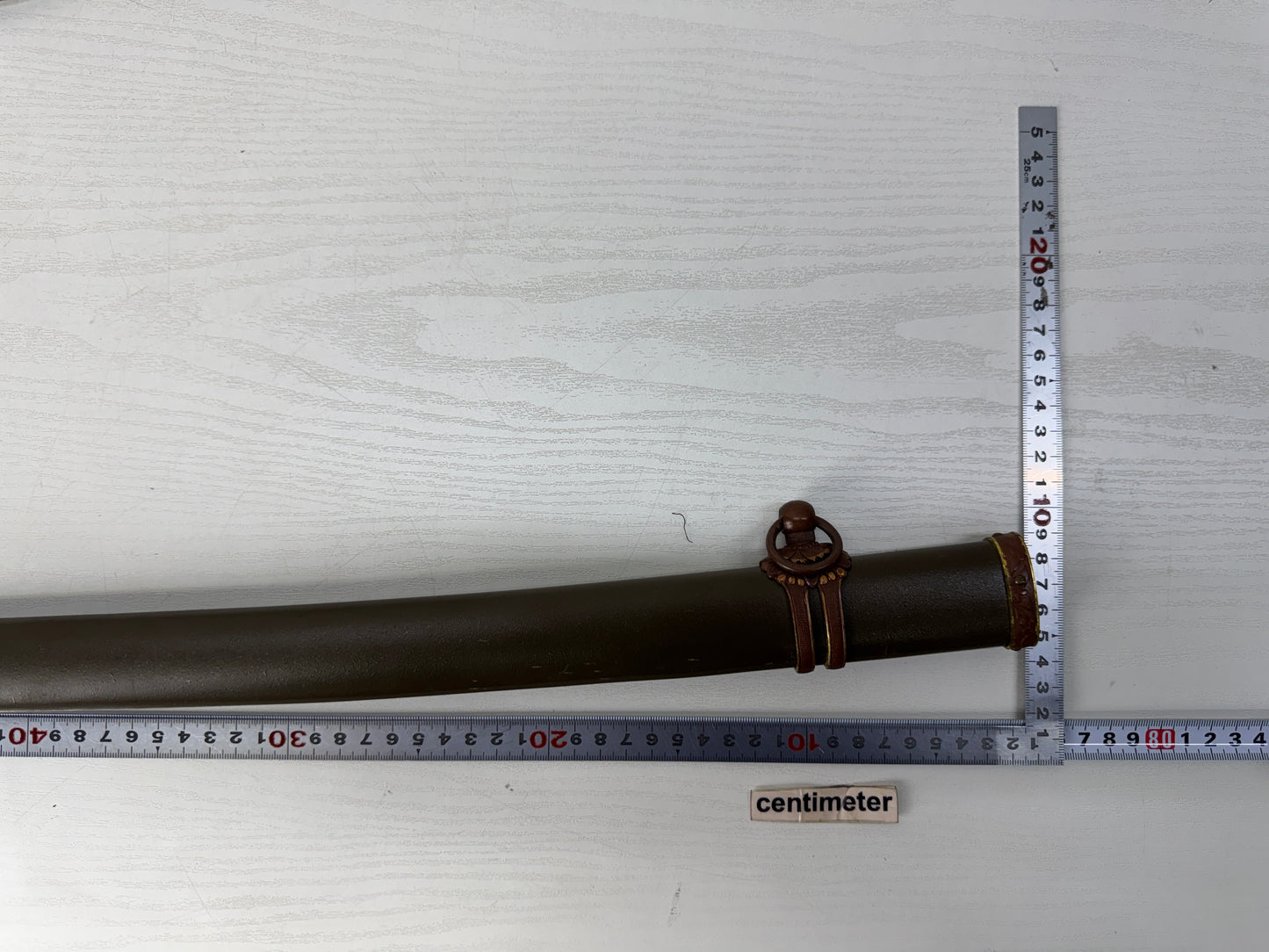 Y10653 Imperial Japan Army MIlitary sword mounting Leather case Japan WW2