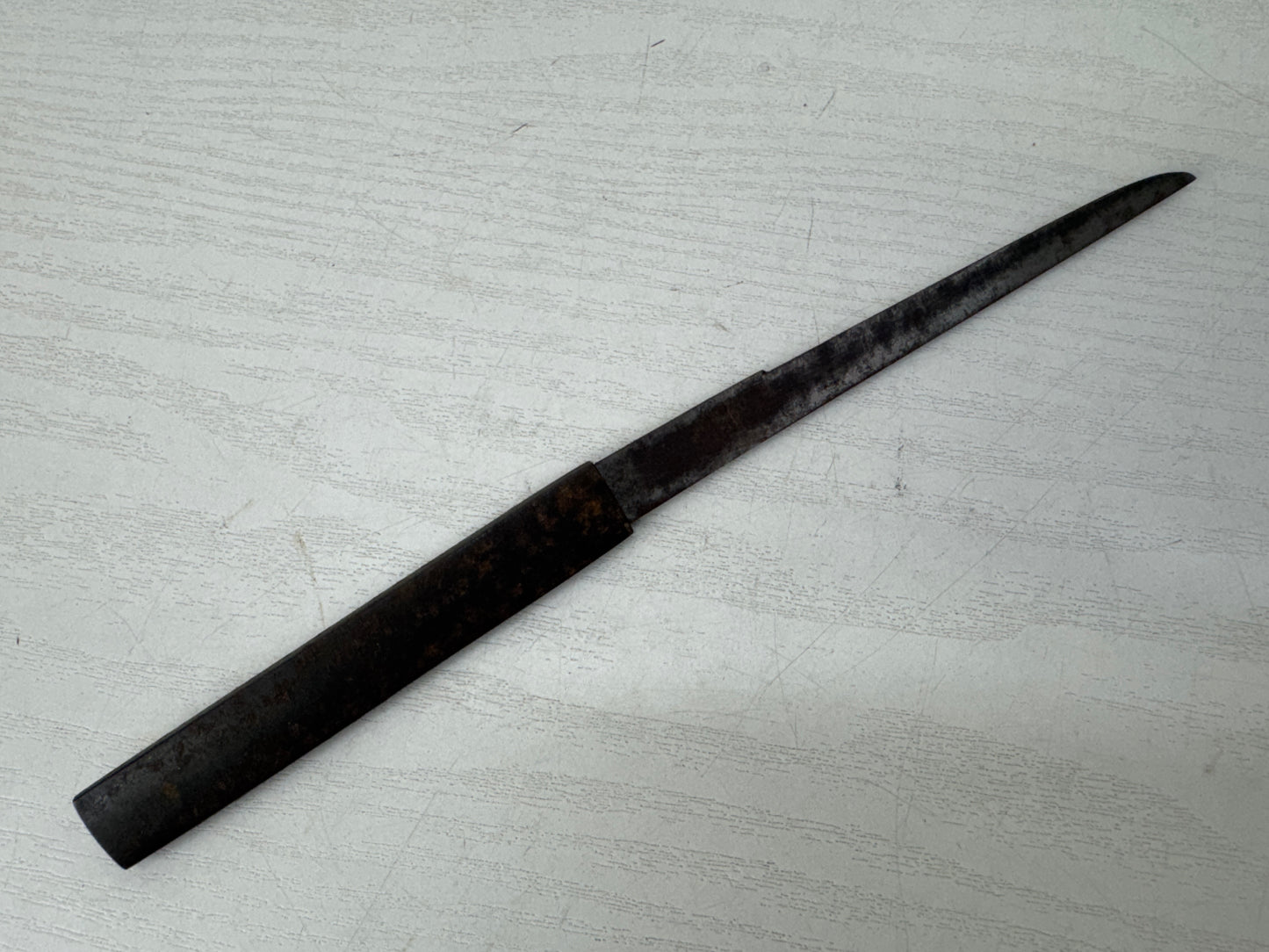 Y10656 TSUKA small sword fittings signed Japan antique Koshirae Katana samurai