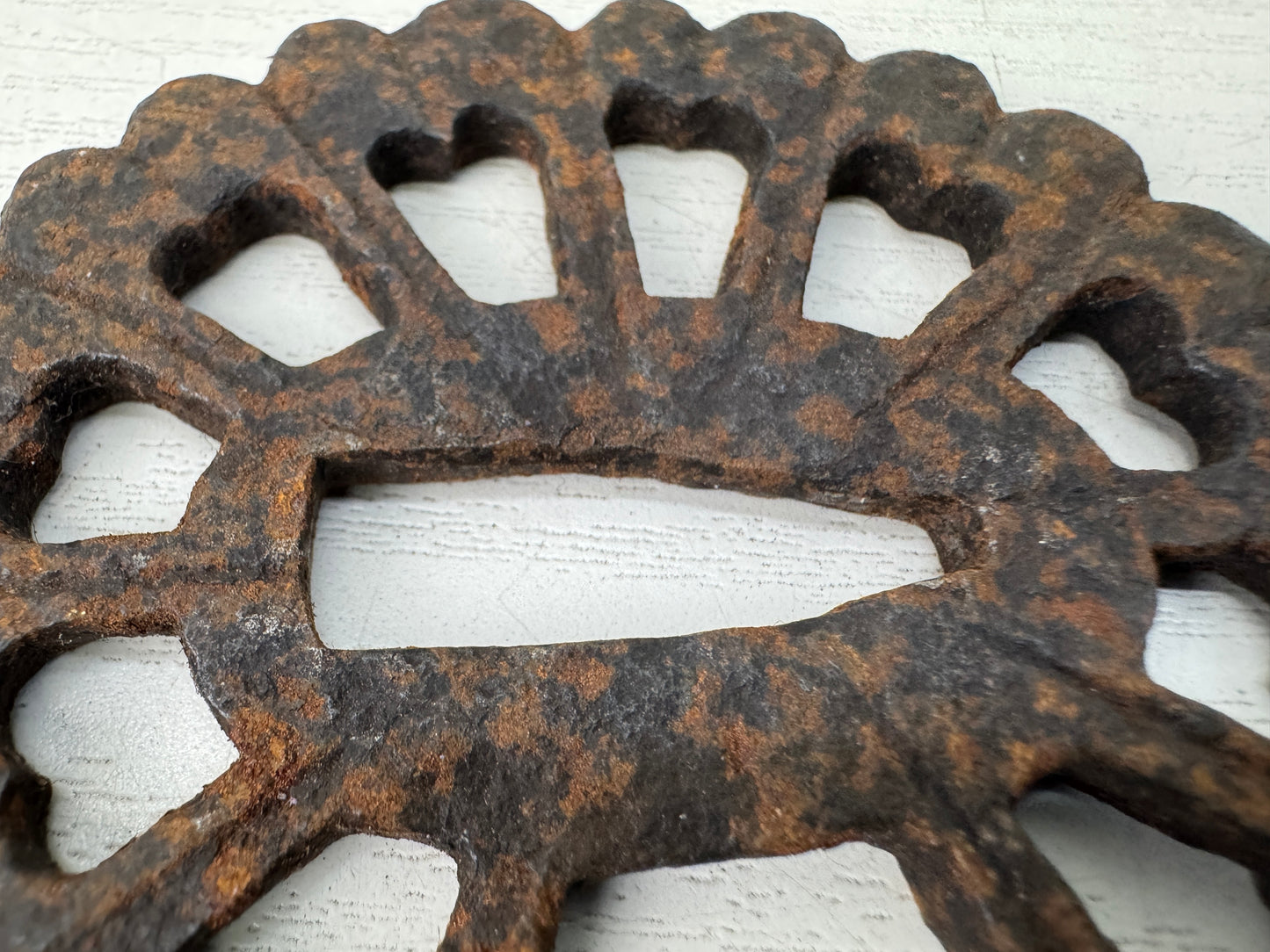 Y10662 TSUBA Iron sword guard chrysanthemum shape Japan antique samurai katana