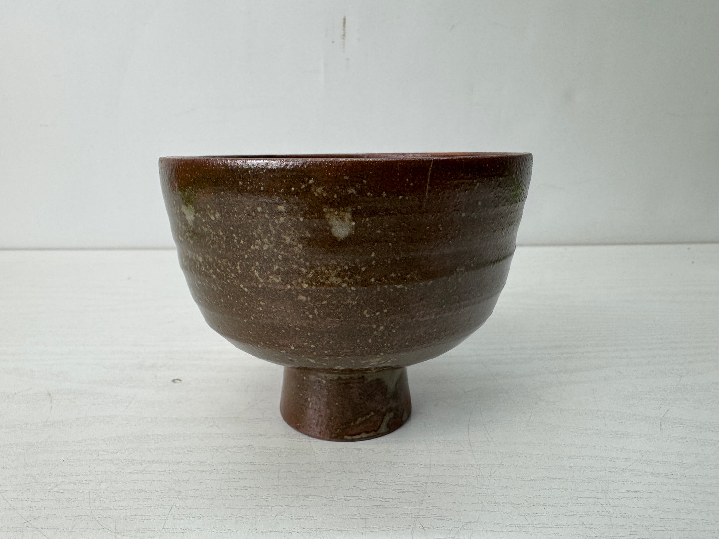 Y10663 CHAWAN Akahada-ware bowl Deer box Japan antique tea ceremony pottery cup