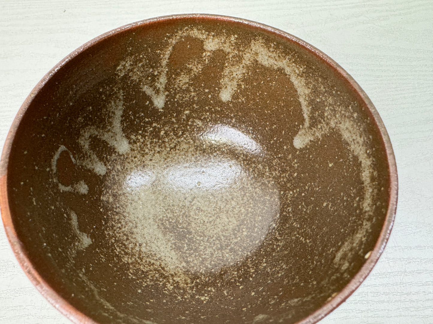 Y10663 CHAWAN Akahada-ware bowl Deer box Japan antique tea ceremony pottery cup