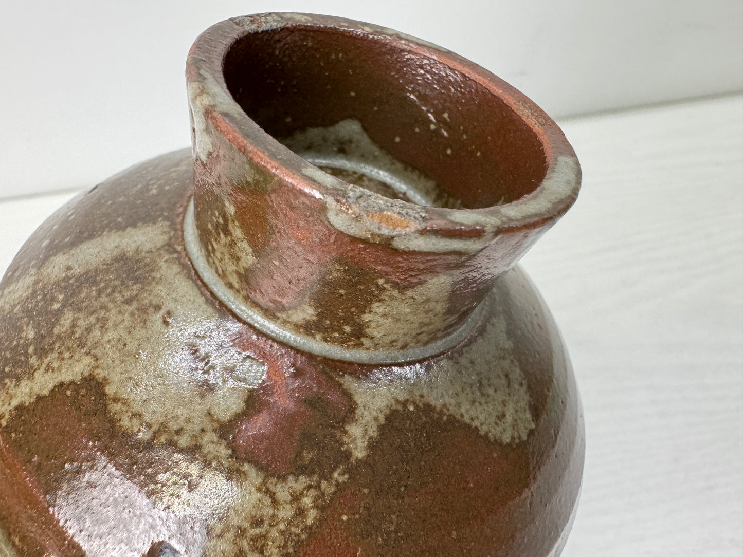 Y10663 CHAWAN Akahada-ware bowl Deer box Japan antique tea ceremony pottery cup