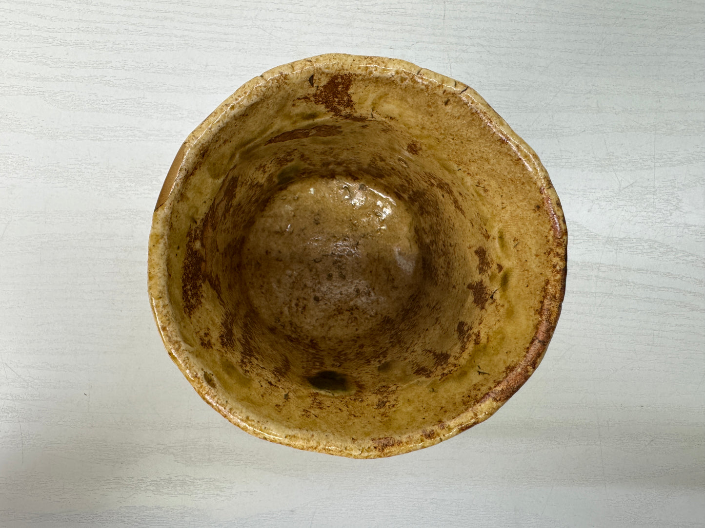 Y10664 CHAWAN Kiseto-ware tube kintsugi signed box Japan antique tea ceremony