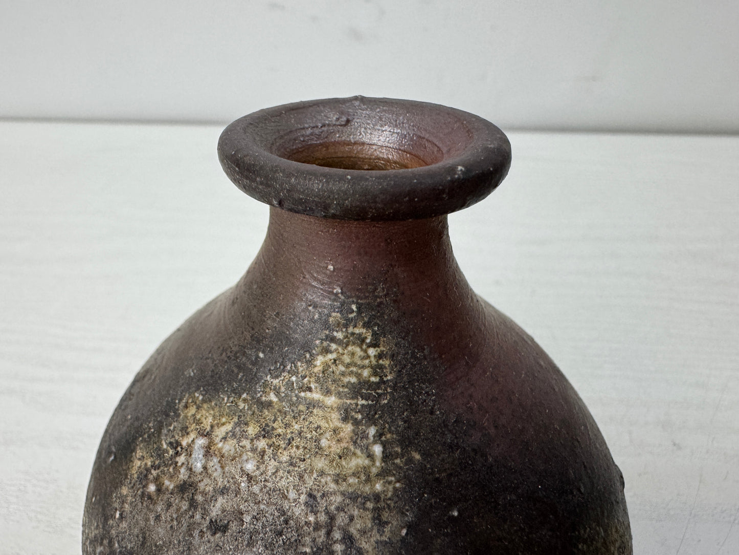 Y10667 CHOUSHI Bizen-ware Sake bottle cup signed box Japan antique tableware