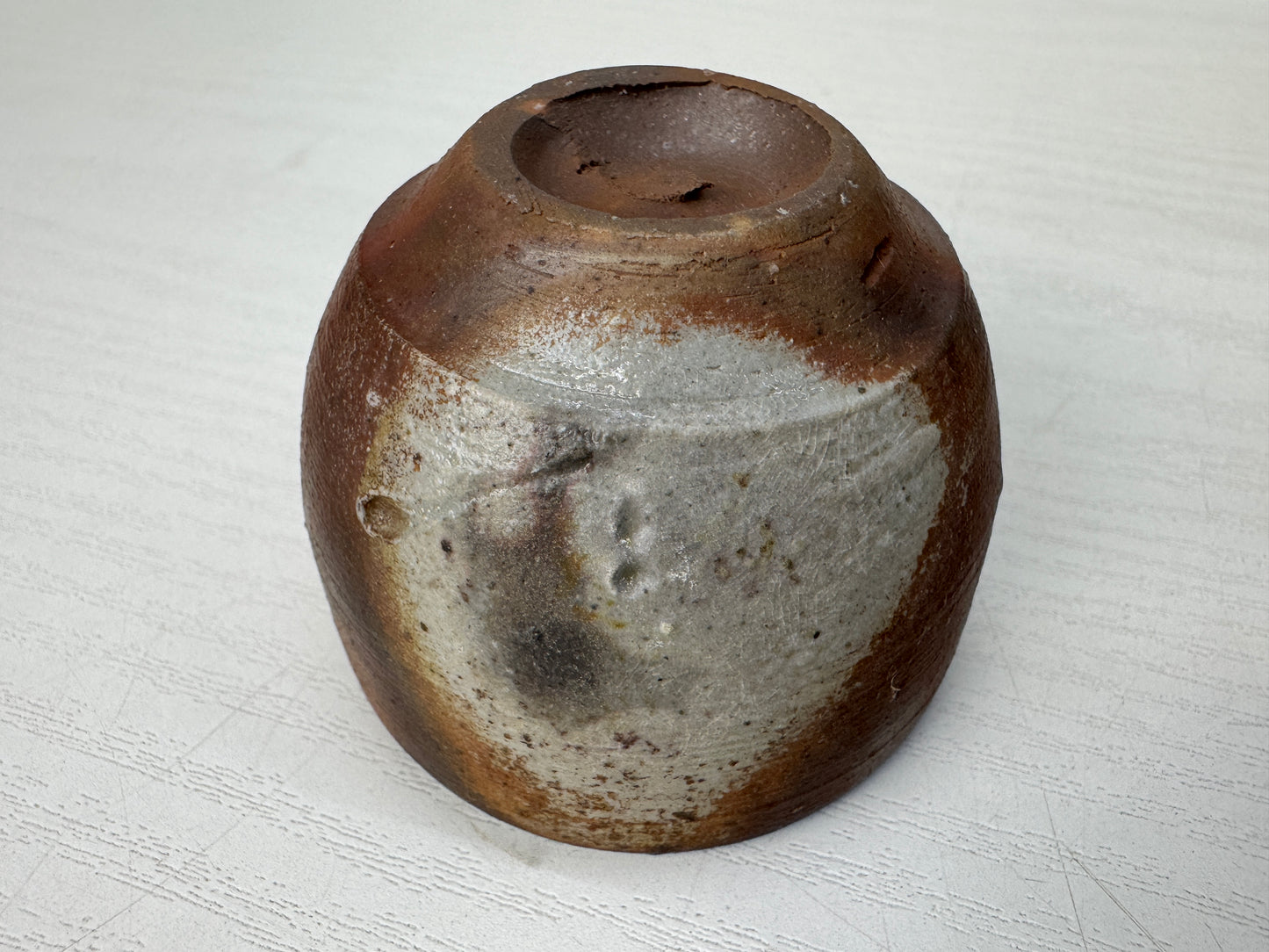 Y10667 CHOUSHI Bizen-ware Sake bottle cup signed box Japan antique tableware