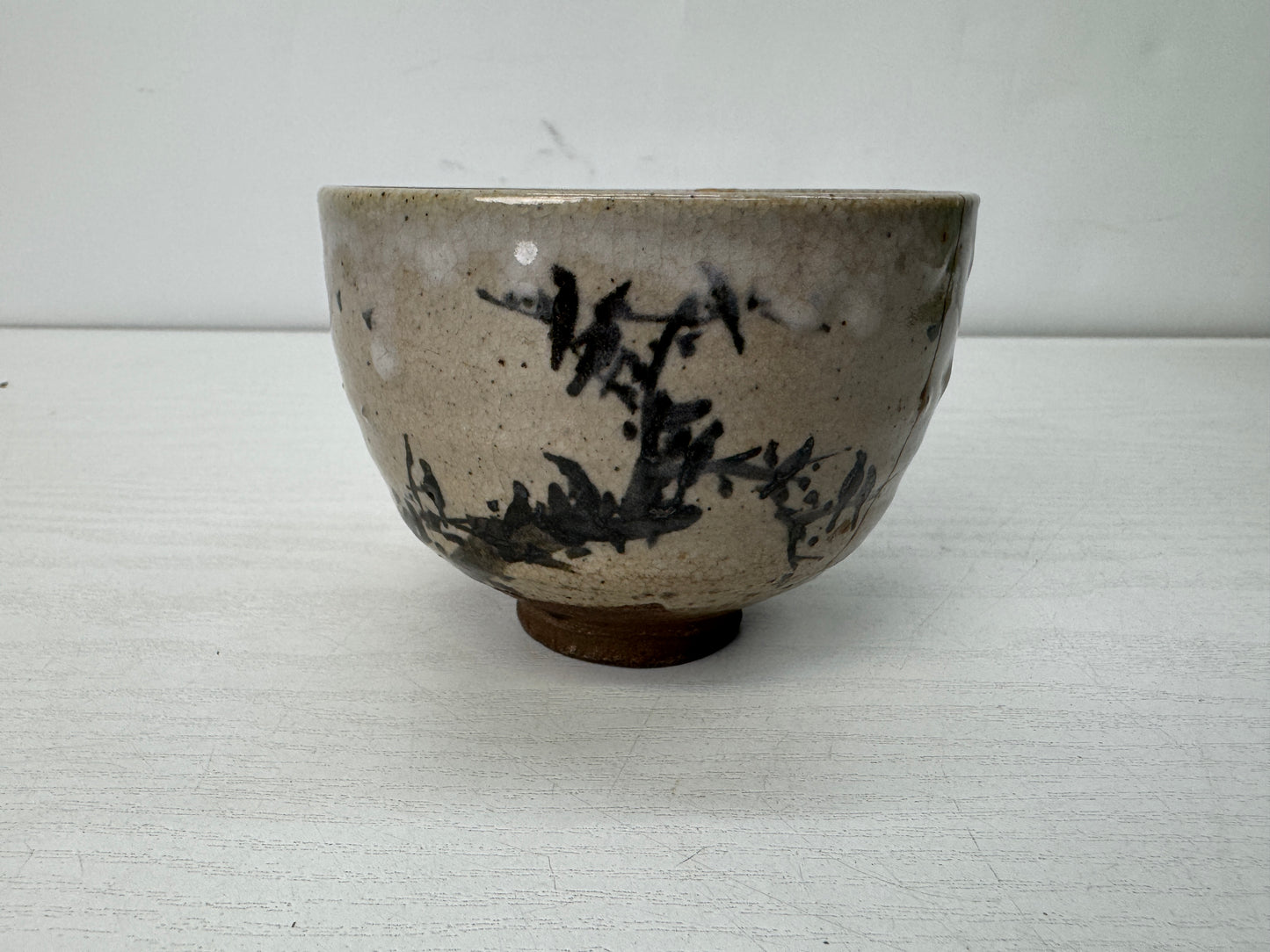 Y10669 CHAWAN Kyo-ware kintsugi bowl signed box Japan antique tea ceremony
