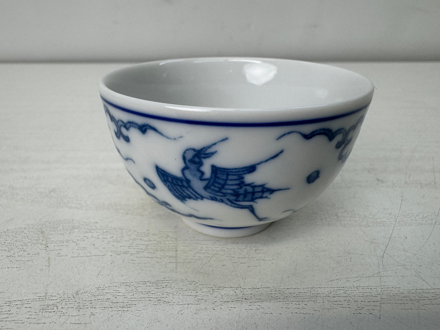 Y10670 CHAWAN Kyo-ware Sencha cup signed box Japan antique tea ceremony pottery