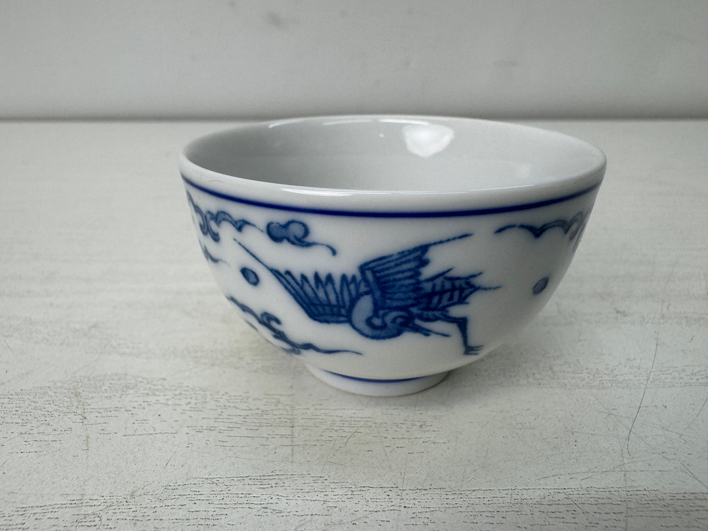 Y10670 CHAWAN Kyo-ware Sencha cup signed box Japan antique tea ceremony pottery