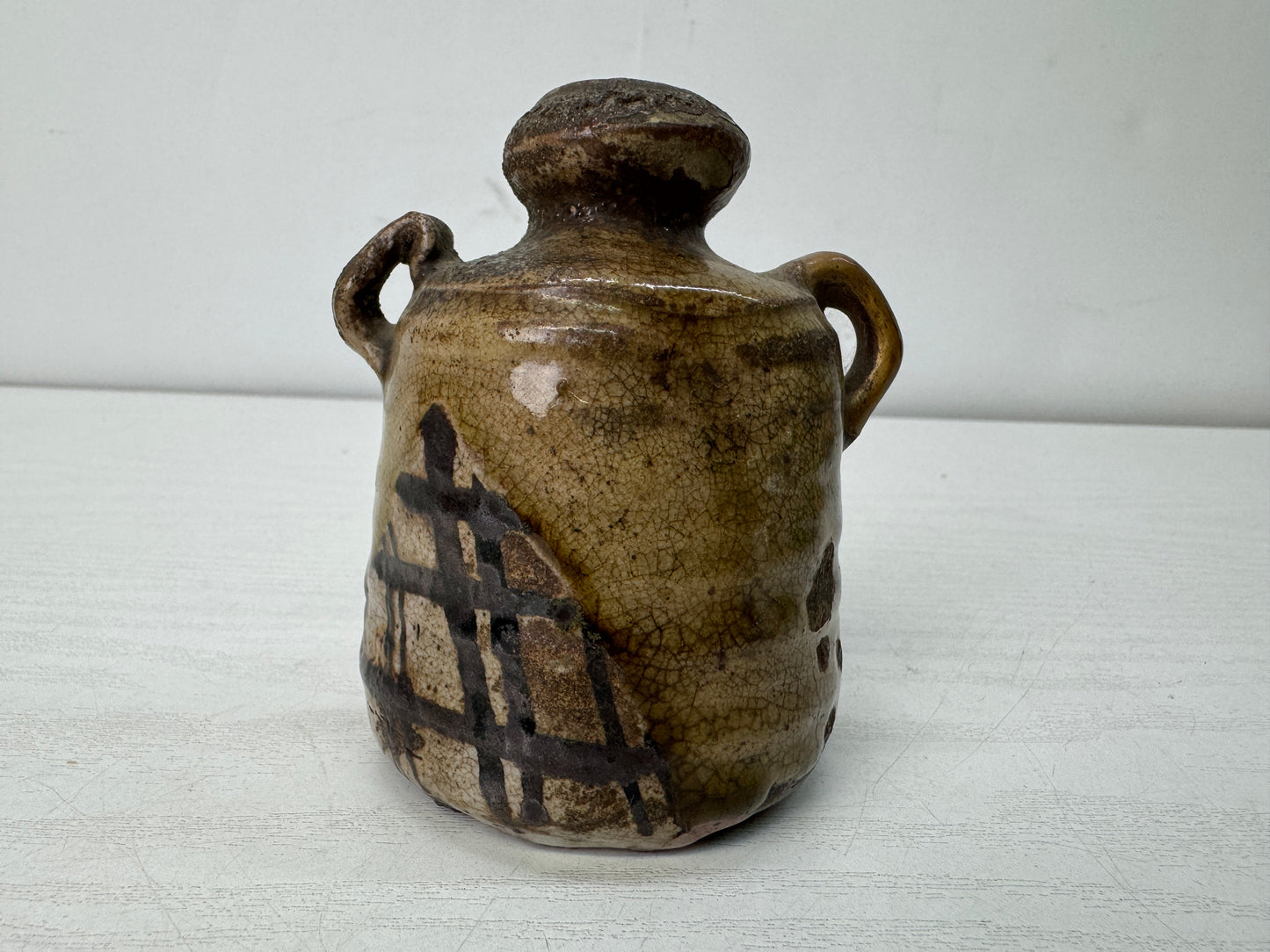 Y10671 FLOWER VASE Koseto mini kintsugi box Japan antique ikebana floral decor